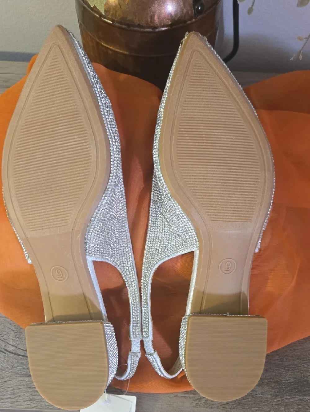 a new day Silver Crystal-Embellished Pointed-Toe Slingback Flats - Picture 3 of 3